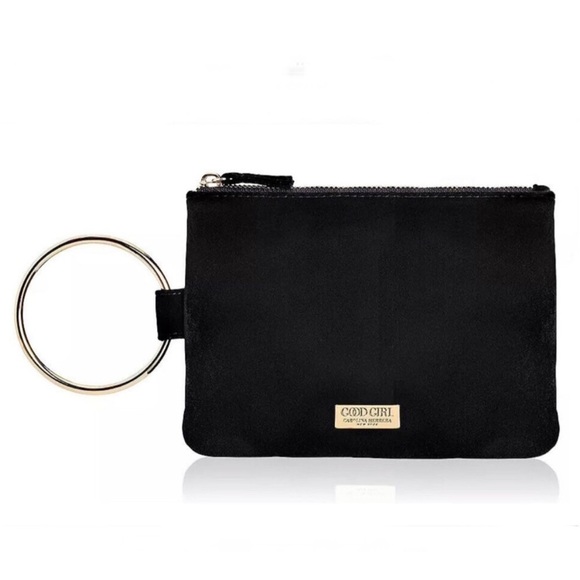 Carolina Herrera Handbags - CAROLINA HERRERA Wristlet Ring Bag Black Velvet Good Girl